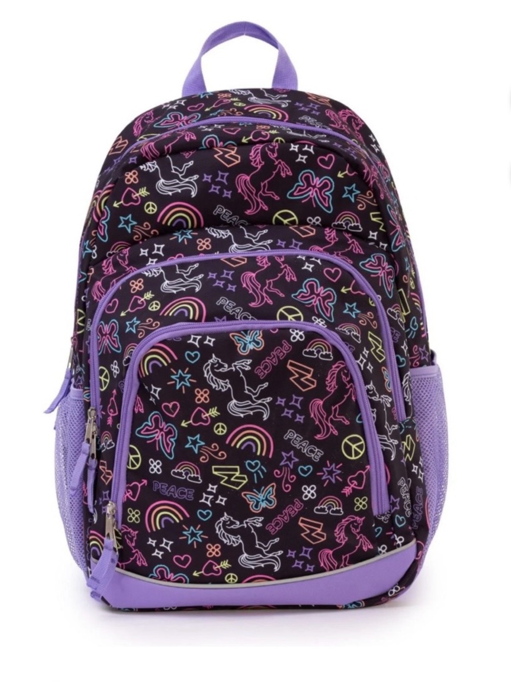 Jetstream School Backpack Multi-Compartment Zipped Front and Mesh Side Pockets